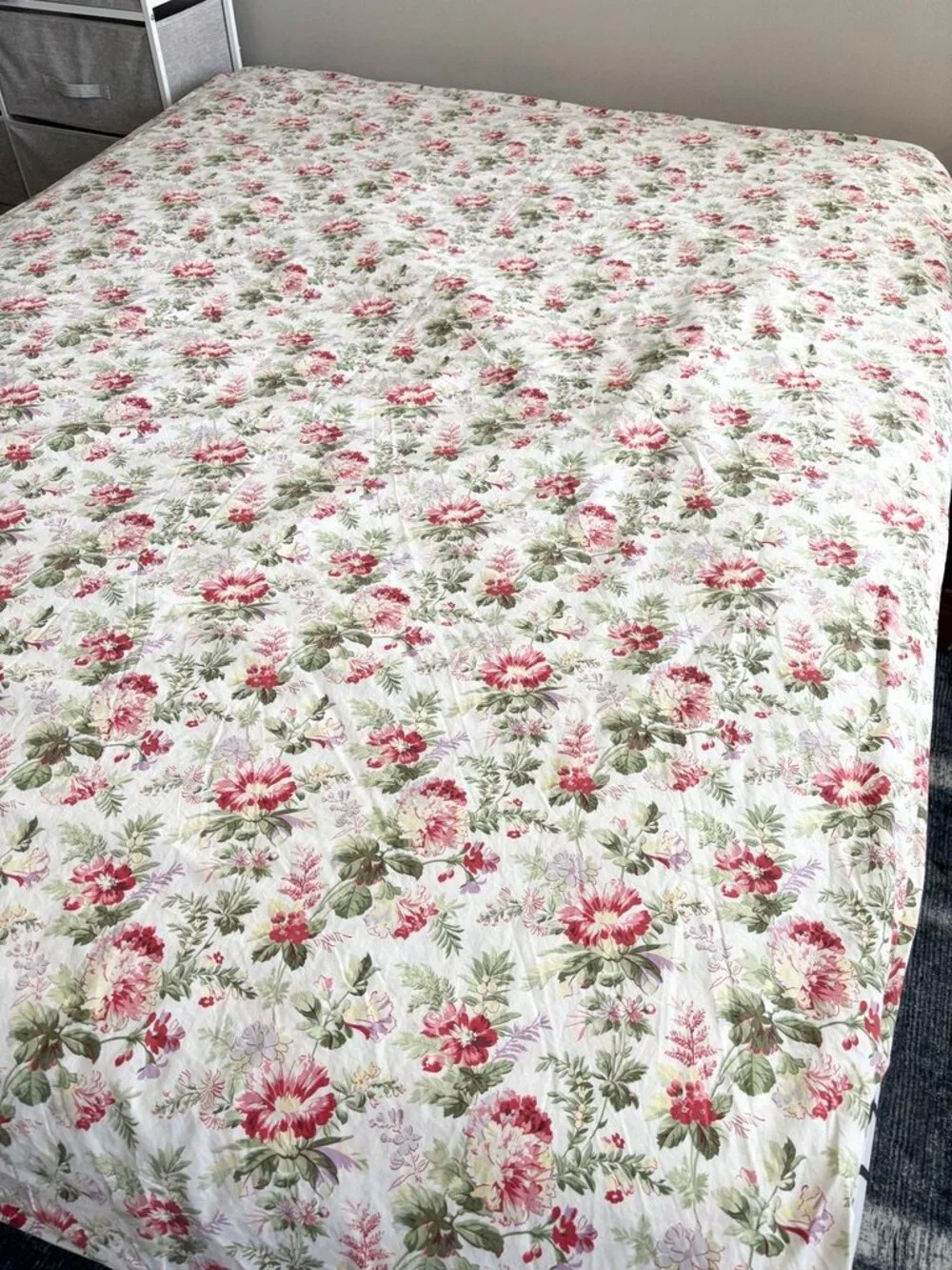 POTTERY BARN 100% Cotton Floral TWIN Duvet
